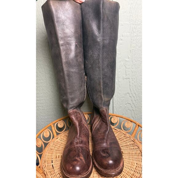 Bed Stu Manchester Leather Tall Riding Boots Distressed Brown 9.5 - Picture 4 of 8
